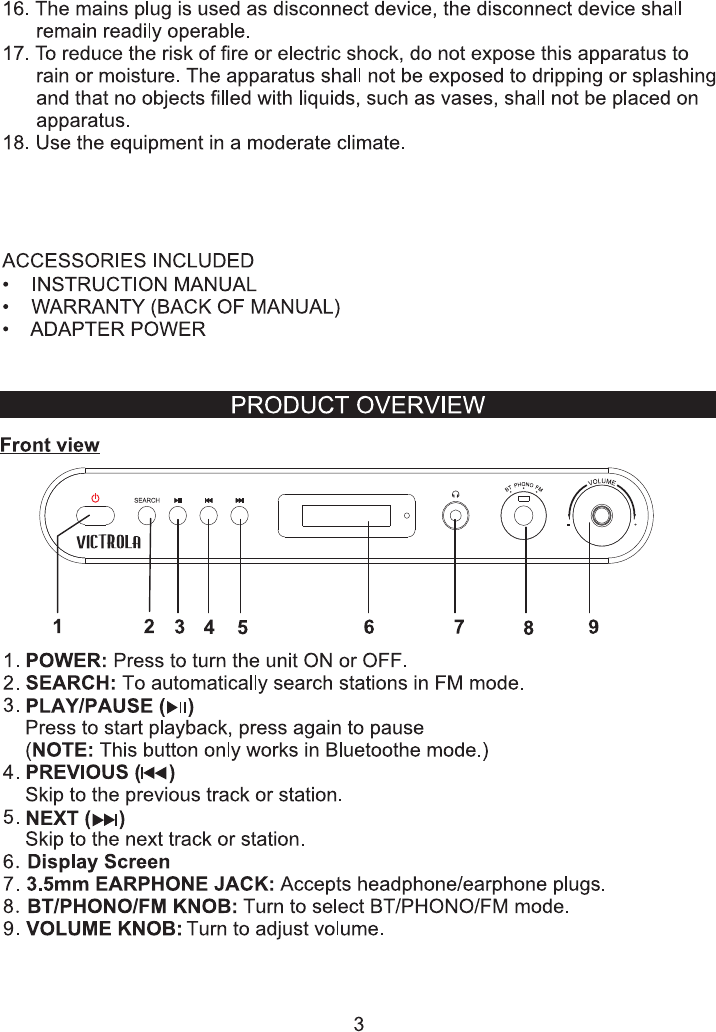 innovative technology record player manual