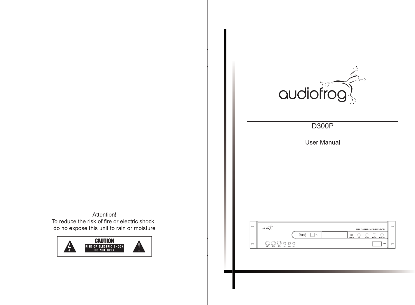Audiofrog D300P Karaoke power amplifier User Manual PDF WiFi D300P 171103