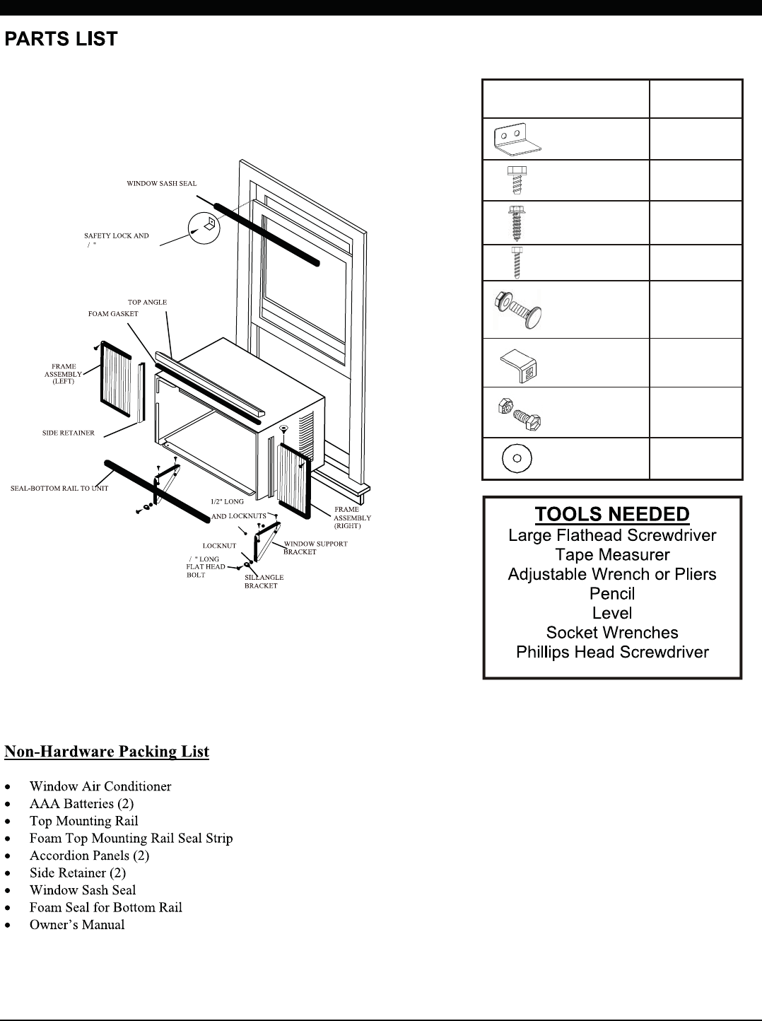 TCL Air conditioner TWAC-TYWFS Windows Type Air-condition User Manual