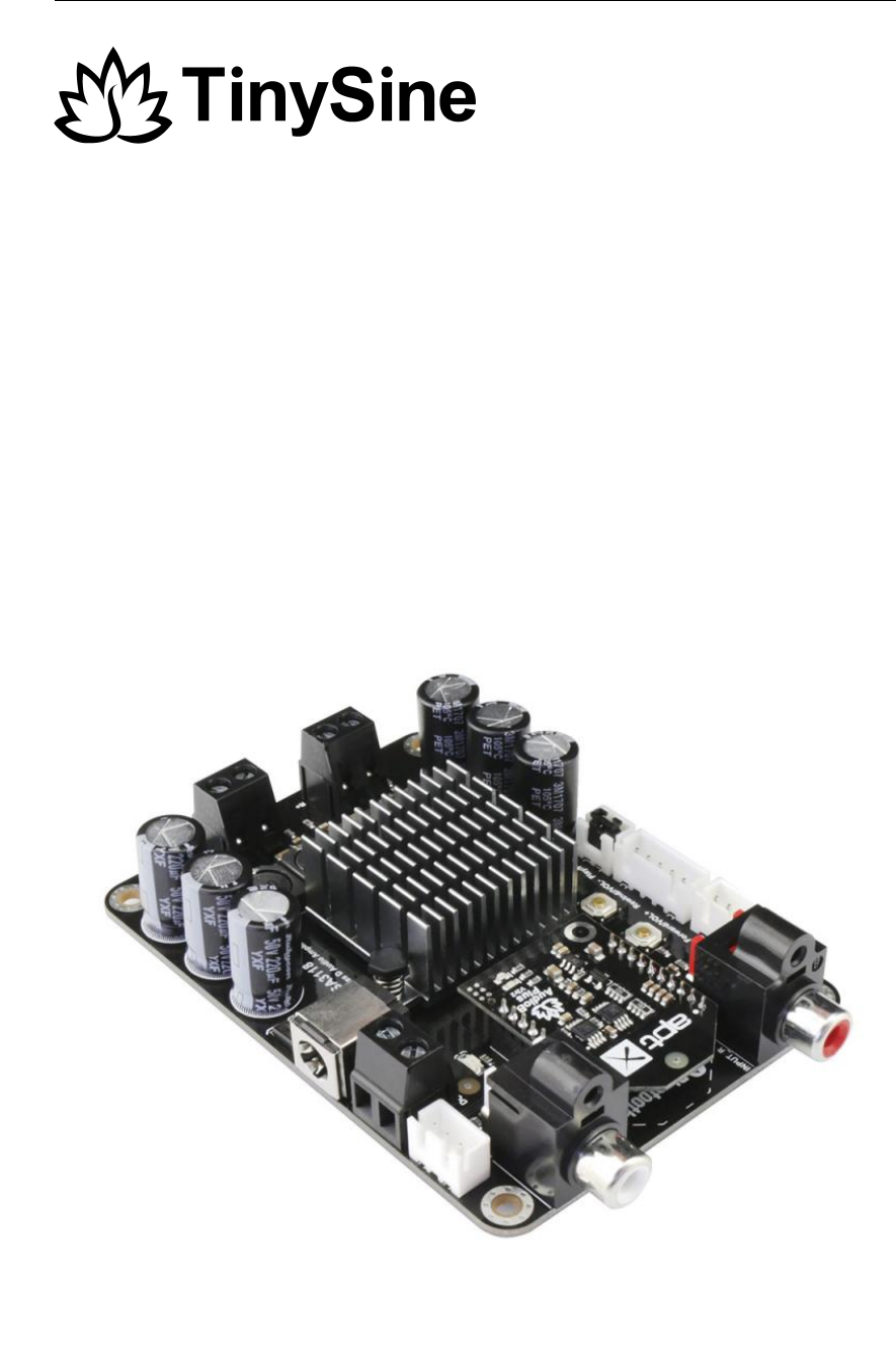 Tinysine Electronics Tsa3118b 2 X 50 Watt Class D Bluetooth Audio Amplifier Board User Manual Bluetooth Bee V1 1