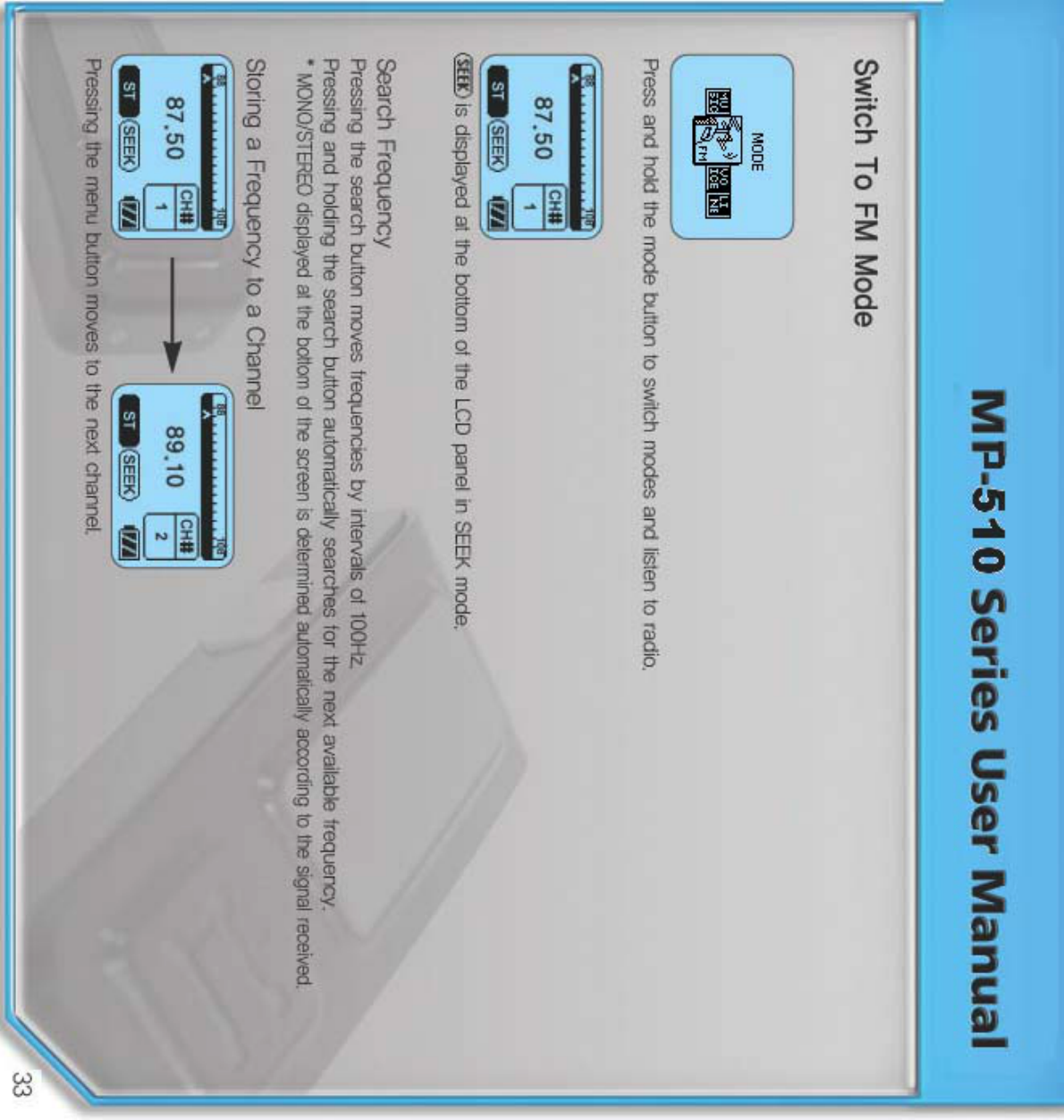 Cenix MP510F DIGITAL AUDIO PLAYER User Manual