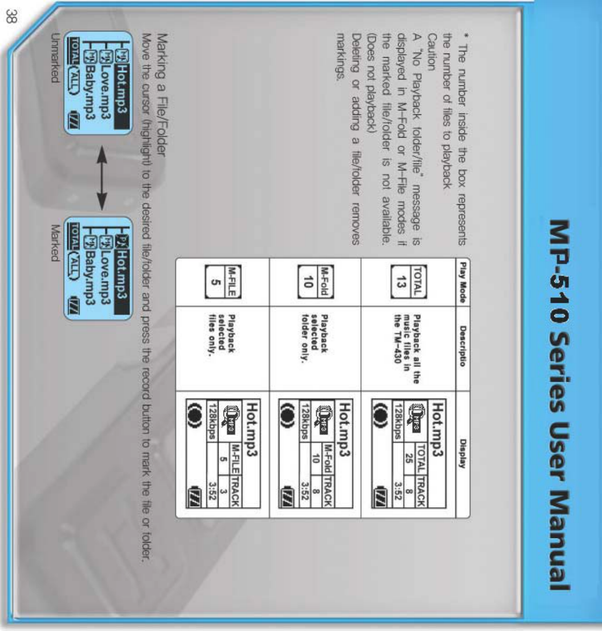 Cenix MP510F DIGITAL AUDIO PLAYER User Manual