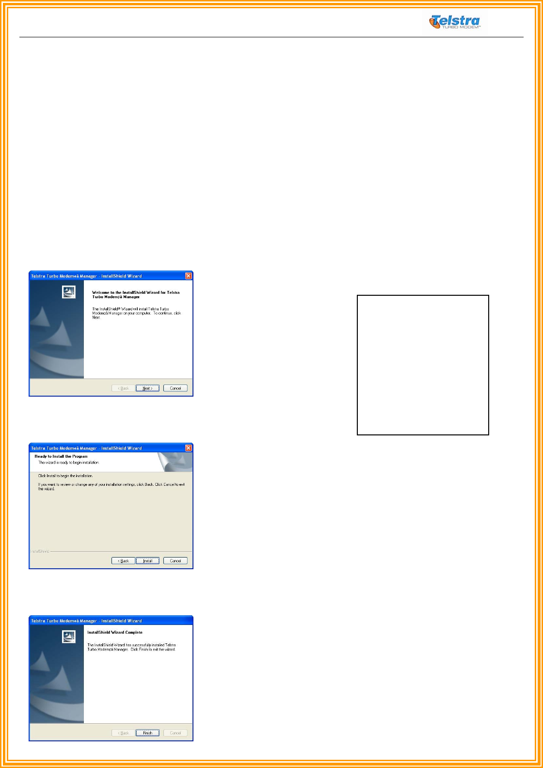 Telstra turbo connection manager support Telstra turbo connection manager support