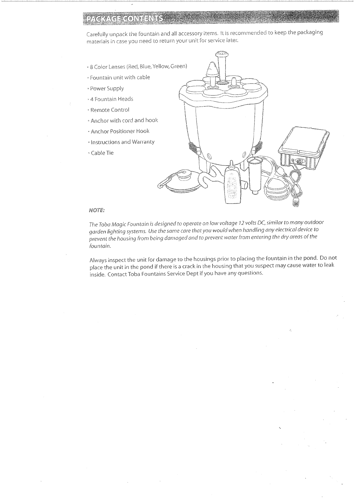 Toba Fountains MF101RA Remote Control for Toba Magic Fountain (434MHz