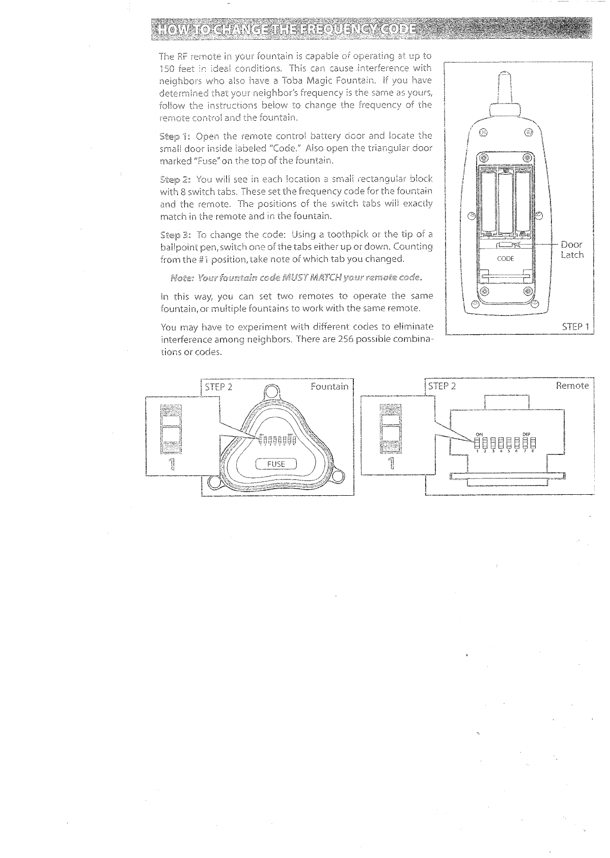 Toba Fountains MF101RA Remote Control for Toba Magic Fountain (434MHz
