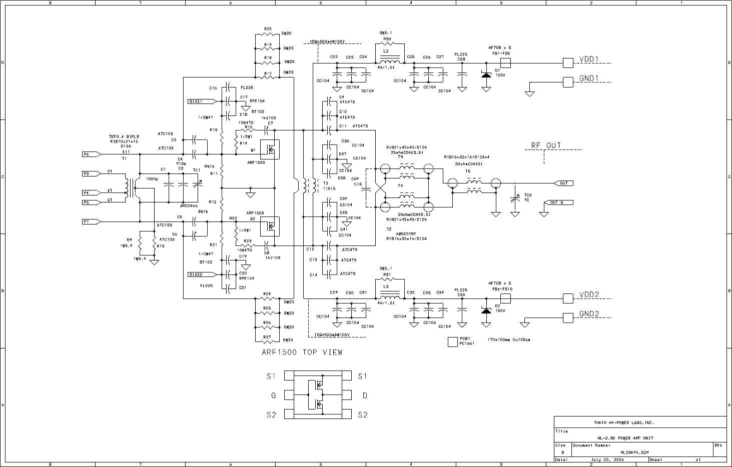 Tokyo Hy Power Labs Hl 25kfx High Power Amplifier User Manual Users Manual