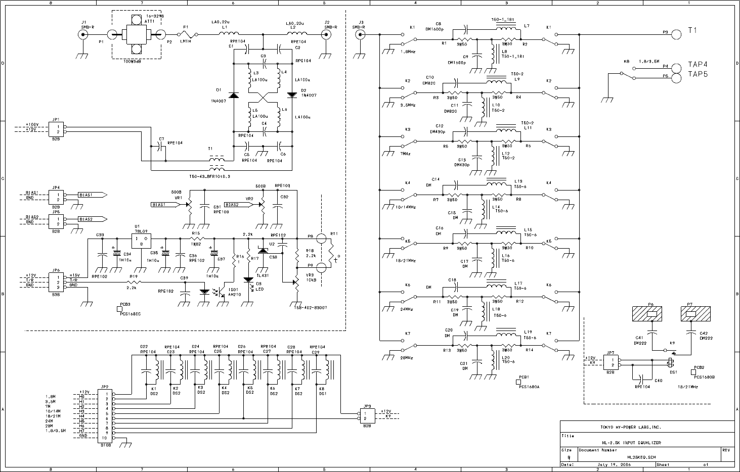 Tokyo Hy Power Labs HL-25KFX High Power Amplifier User Manual users manual