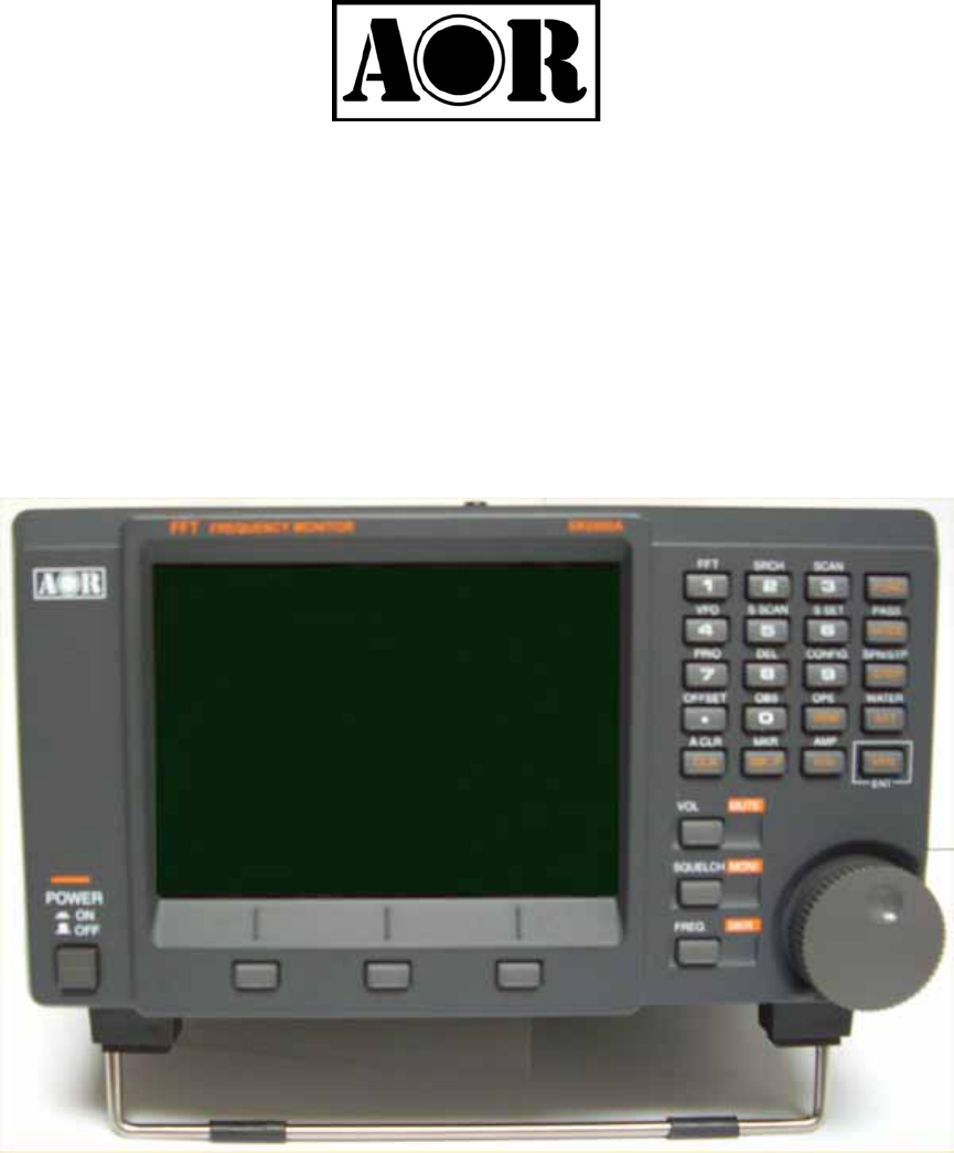 AOR USA SR2000A Frequency Monitor User Manual SDU5600