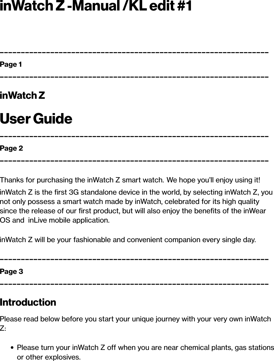 inwatch z standalone smartwatch