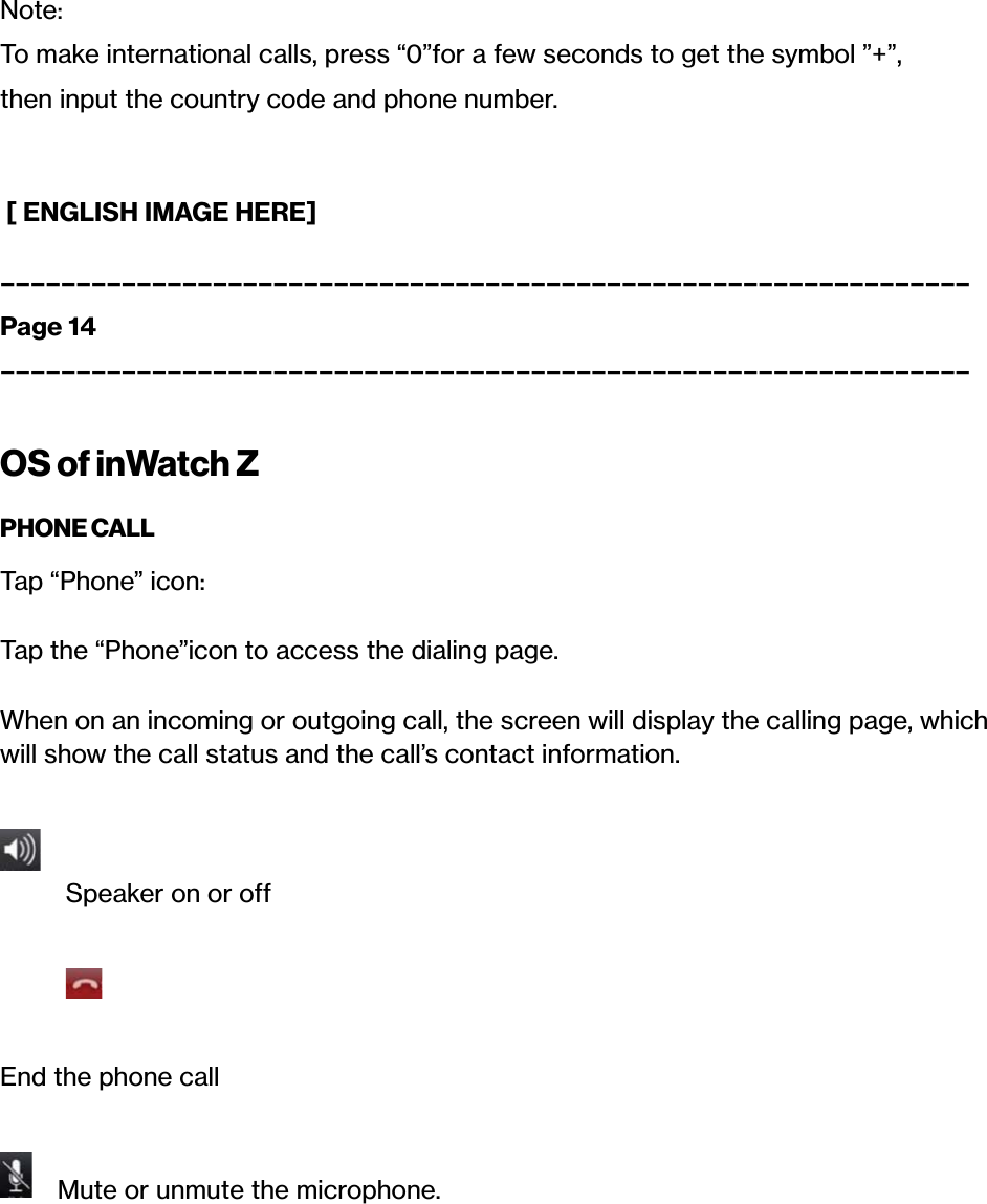 Inwatch Technology A180 Inwatch Z User Manual Inwatch Z User 3g