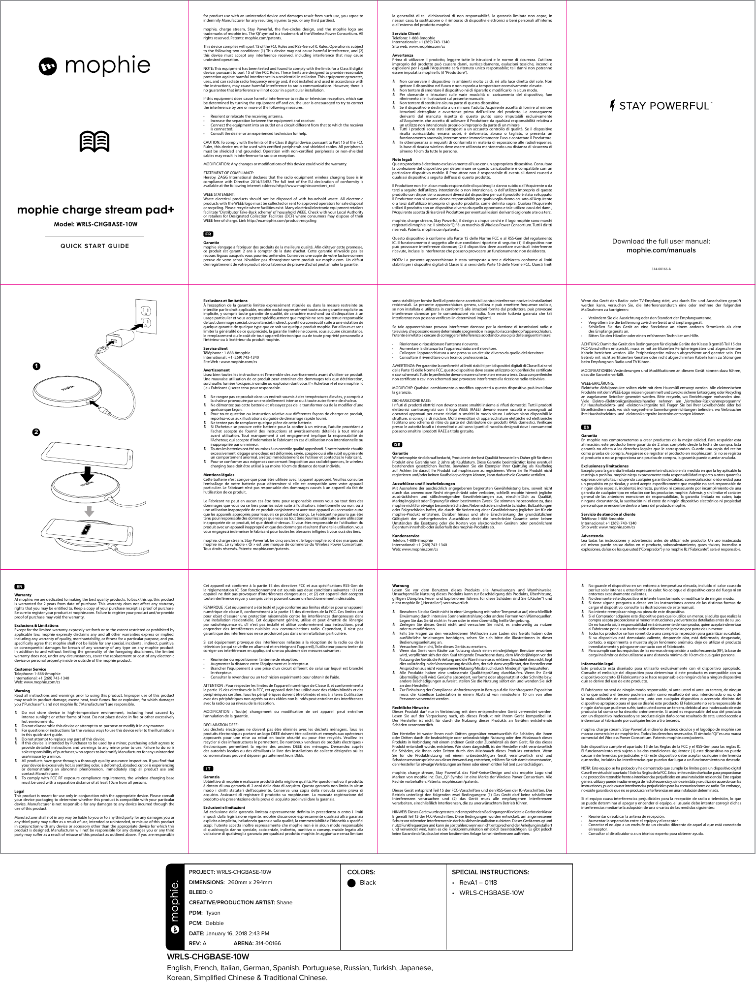 Page 1 of mophie BASE10 mophie charge stream pad+ User Manual 15 WRLS CHGBASE 10W UserMan