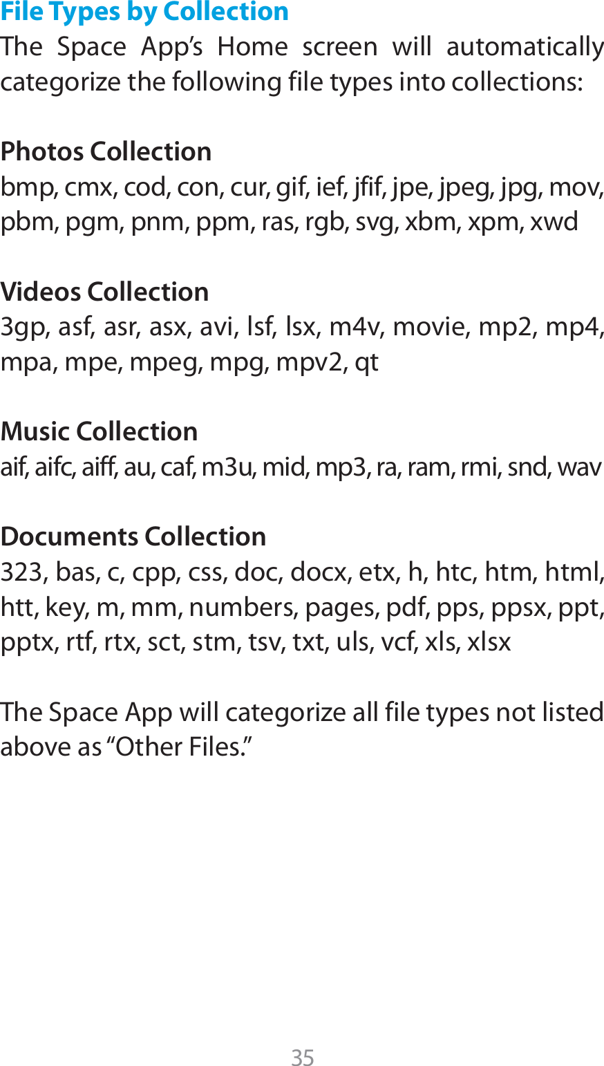 35File Types by Collection5IF 4QBDF &quot;QQT )PNF TDSFFO XJMM BVUPNBUJDBMMZDBUFHPSJ[FUIFGPMMPXJOHGJMFUZQFTJOUPDPMMFDUJPOTPhotos CollectionCNQDNYDPEDPODVSHJGJFGKGJGKQFKQFHKQHNPWQCNQHNQONQQNSBTSHCTWHYCNYQNYXEVideos CollectionHQBTGBTSBTYBWJMTGMTYNWNPWJFNQNQmpa, mpe, mpeg, mpg, mpv2, qt Music Collectionaif, aifc, aiff, au, caf, m3u, mid, mp3, ra, ram, rmi, snd, wavDocuments CollectionCBTDDQQDTTEPDEPDYFUYIIUDIUNIUNMIUULFZNNNOVNCFSTQBHFTQEGQQTQQTYQQUQQUYSUGSUYTDUTUNUTWUYUVMTWDGYMTYMTY5IF4QBDF&quot;QQXJMMDBUFHPSJ[FBMMGJMFUZQFTOPUMJTUFEBCPWFBTi0UIFS&apos;JMFTw