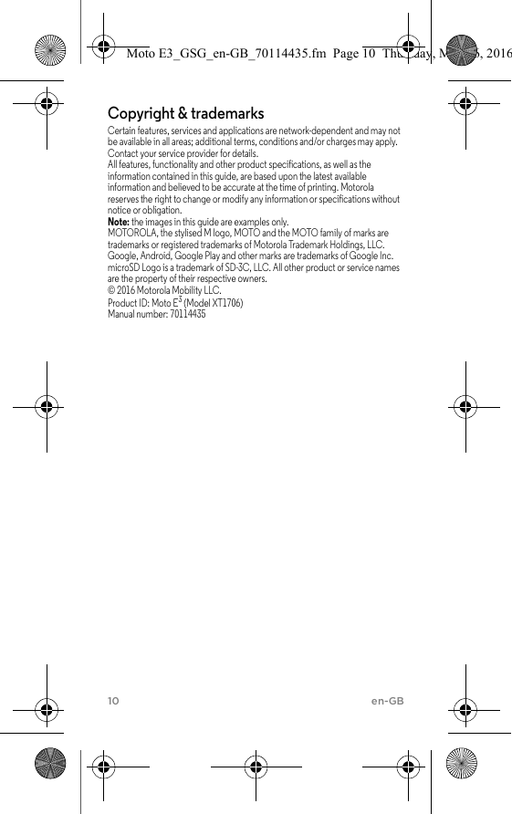 Page 11 of 12 - Motorola MOTO E3 - Quick Start Guide POWER QG EN