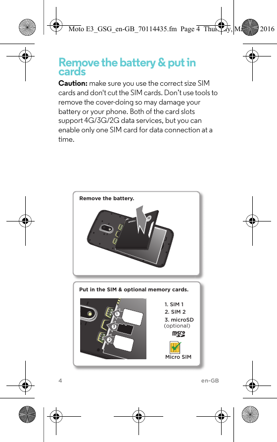 Page 5 of 12 - Motorola MOTO E3 - Quick Start Guide POWER QG EN