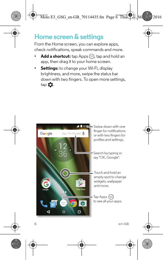 Page 7 of 12 - Motorola MOTO E3 - Quick Start Guide POWER QG EN