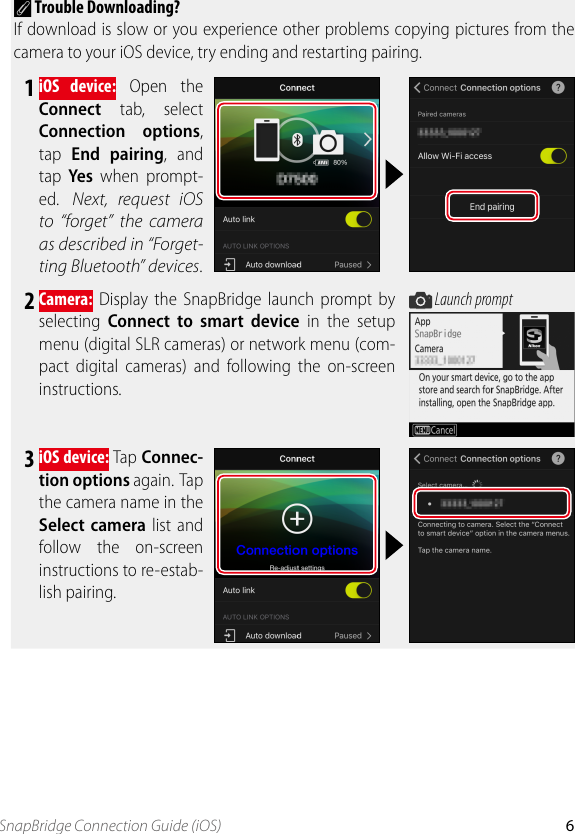 Page 6 of 10 - Nikon  D7500 - Snap Bridge Connection Guide (i OS) CG I OS EN
