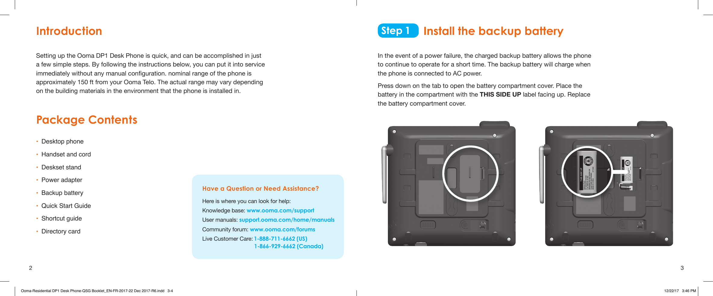 Page 2 of ooma OOMADP1A Desk Phone User Manual 