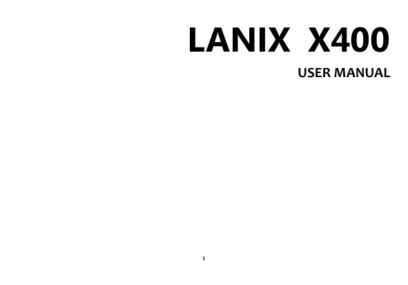 1 LANIX  X400 USER MANUAL           