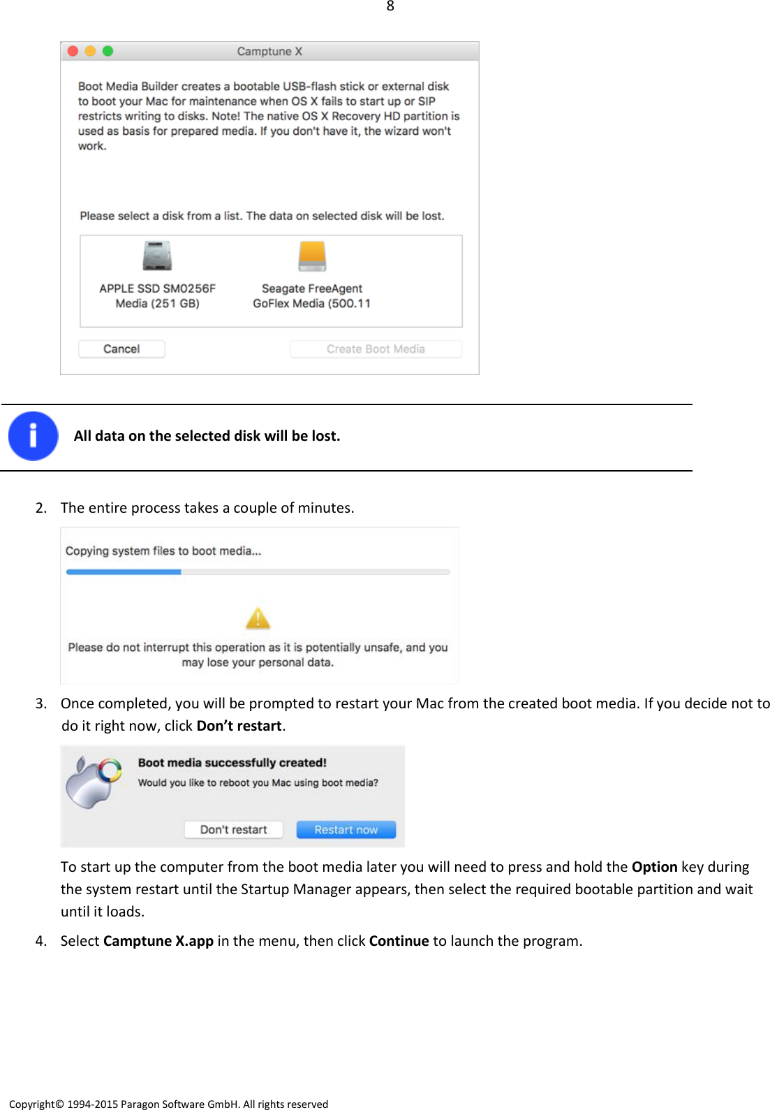 Page 8 of 12 - Paragon  Camptune X - Quick User Guide Camp Tune En