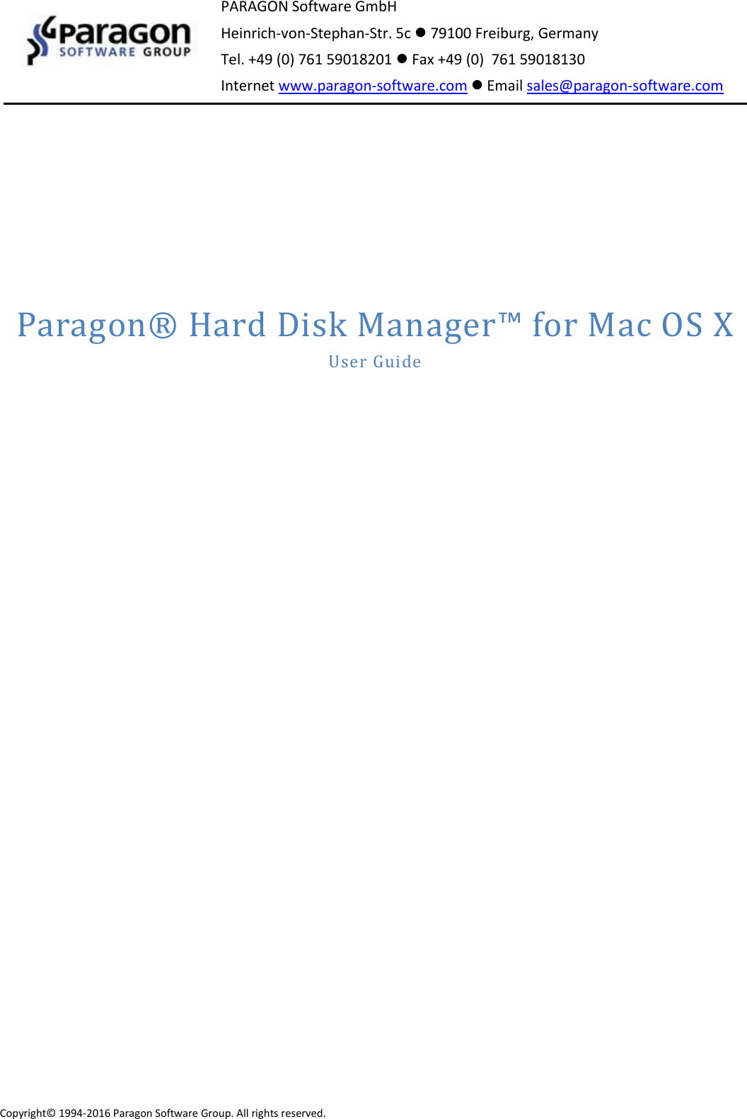 Paragon Mac Os X Download