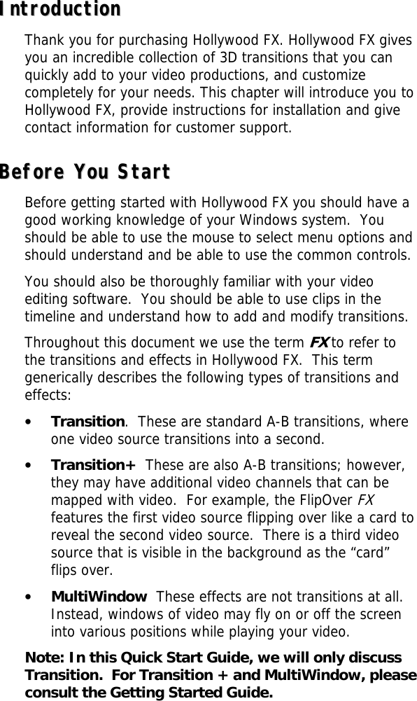 Page 3 of 10 - Pinnacle Hollywood FX Pro - 4.5 Quick Start Guide Plus PRO-qs-45