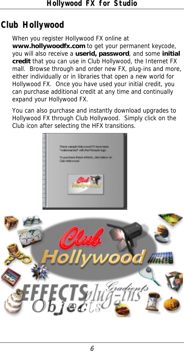 Page 6 of 10 - Pinnacle Hollywood FX Pro - 4.5 Quick Start Guide Plus PRO-qs-45