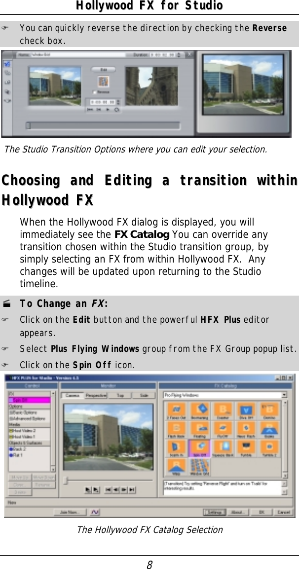 Page 8 of 10 - Pinnacle Hollywood FX Pro - 4.5 Quick Start Guide Plus PRO-qs-45