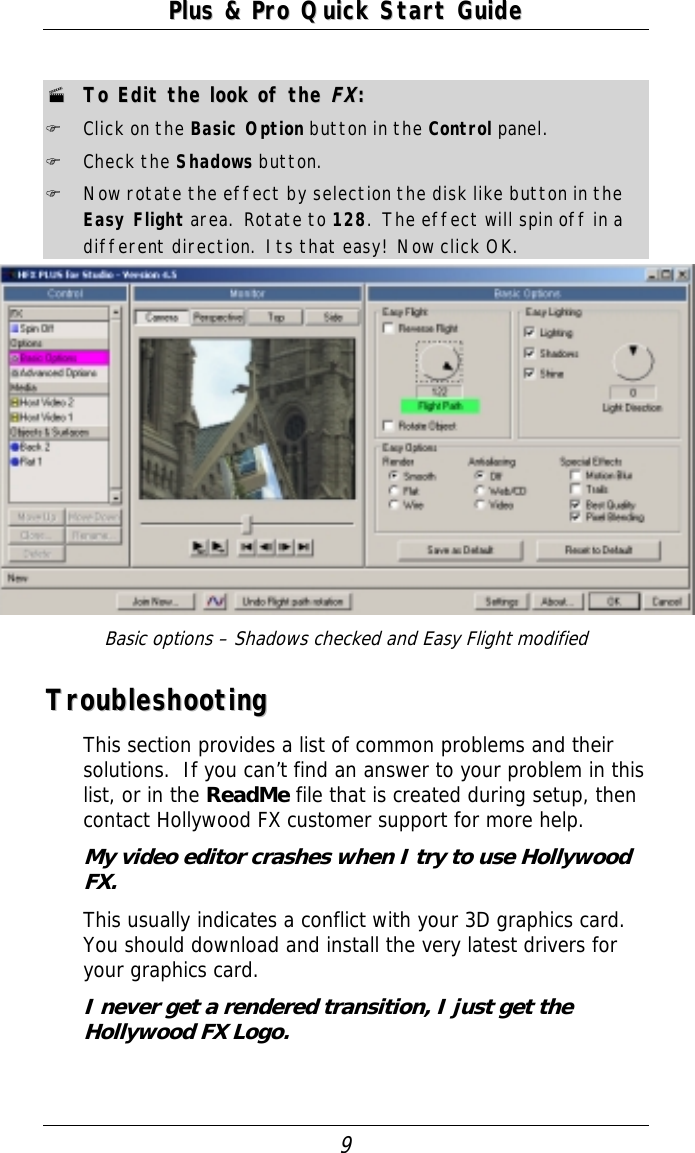 Page 9 of 10 - Pinnacle Hollywood FX Pro - 4.5 Quick Start Guide Plus PRO-qs-45