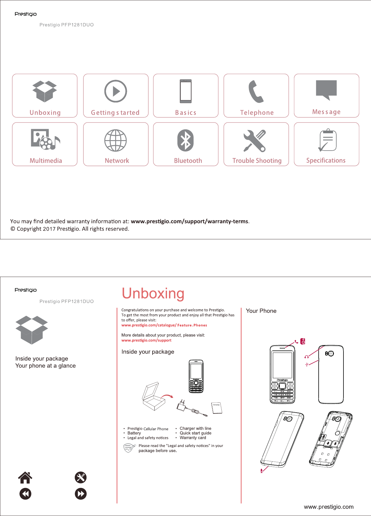 Page 1 of 9 - Prestigio User Manual PFP-1281 Duo - PFP1281DUO GRACE A1 EN