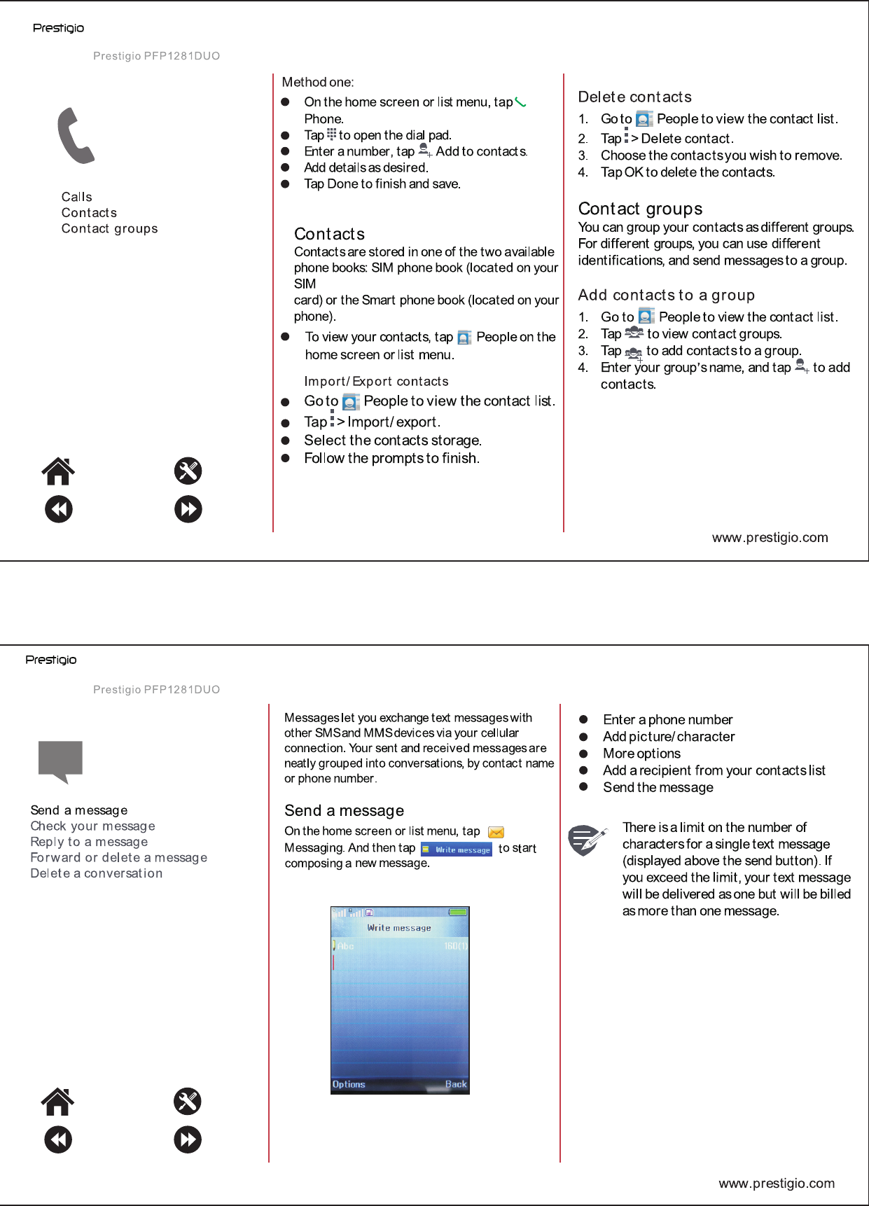 Page 5 of 9 - Prestigio User Manual PFP-1281 Duo - PFP1281DUO GRACE A1 EN