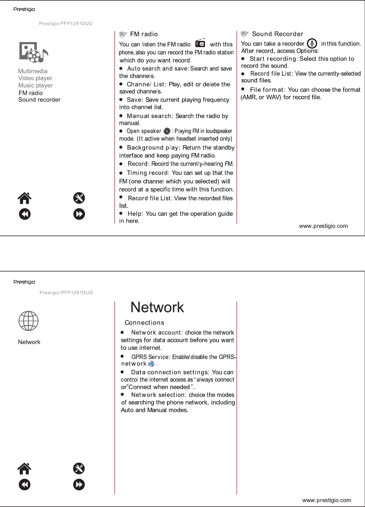 Page 7 of 9 - Prestigio User Manual PFP-1281 Duo - PFP1281DUO GRACE A1 EN