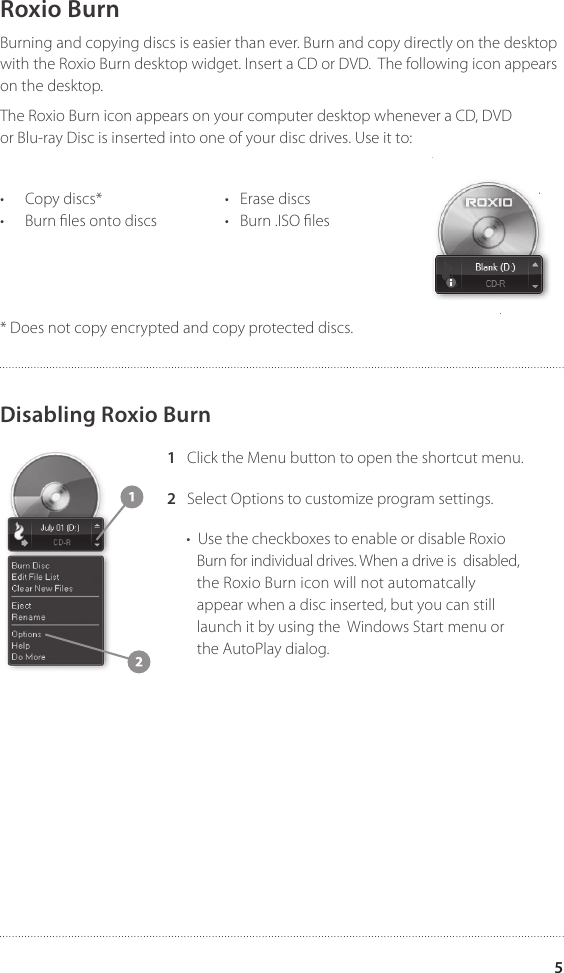 Page 5 of 6 - Roxio Creator NXT Getting Started Guide - Pro CNXT GSG ENU