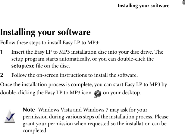 Page 4 of 11 - Roxio Easy LP To MP3 Getting Started Guide - Quick Start Manual Qsg ENU