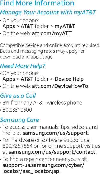 Page 8 of 10 - Samsung  Galaxy Note 8 (AT&T) - Getting Started Guide ATT SM-N950U QG EN