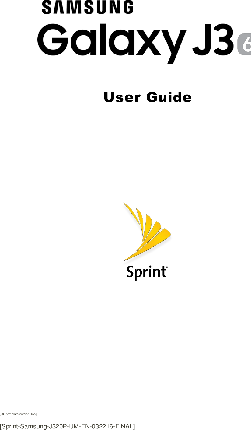 Samsung Galaxy J3 2016 J320p User Manual 6 Sprint Owner S Guide Spt Sm En