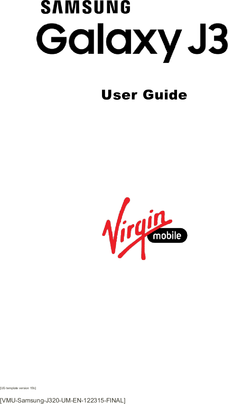 Samsung Galaxy J3 (2016) J320 User Manual 6 (Virgin Mobile) Guide VMU