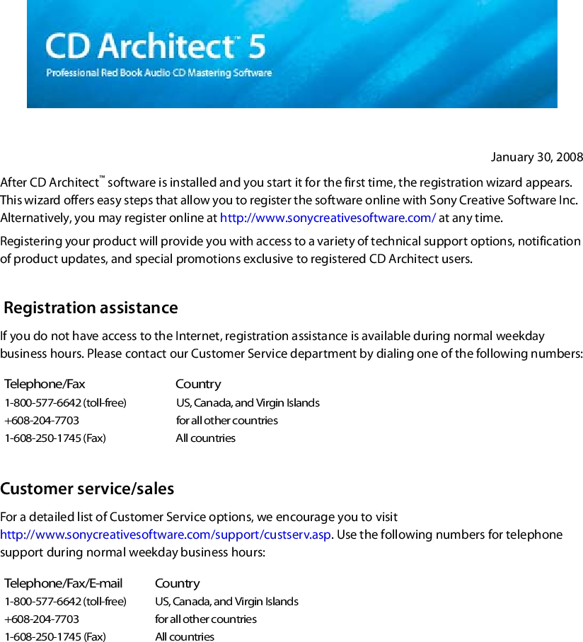 sony cd architect 5