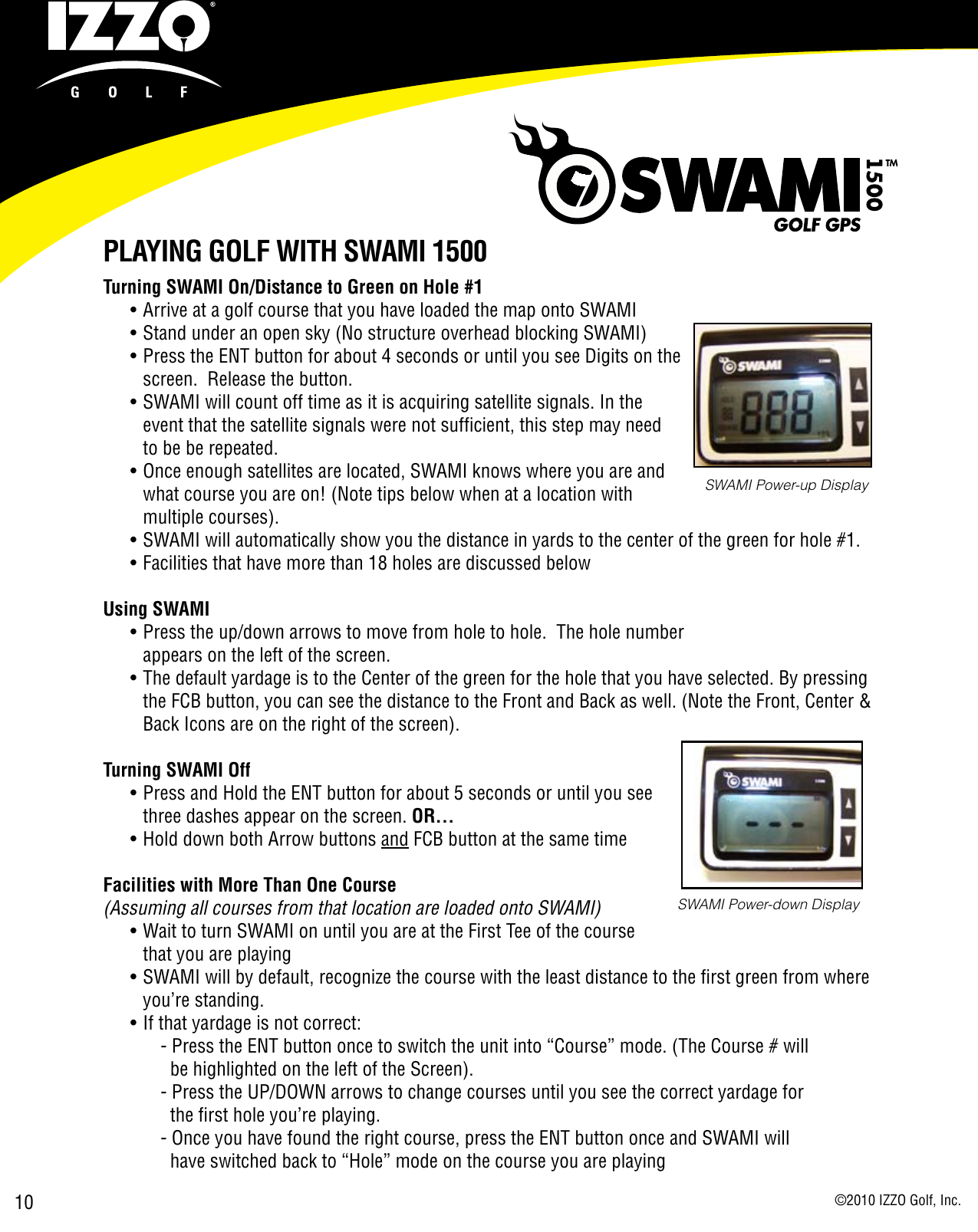 Page 10 of 12 - Swami  1500 - User Manual IM EN