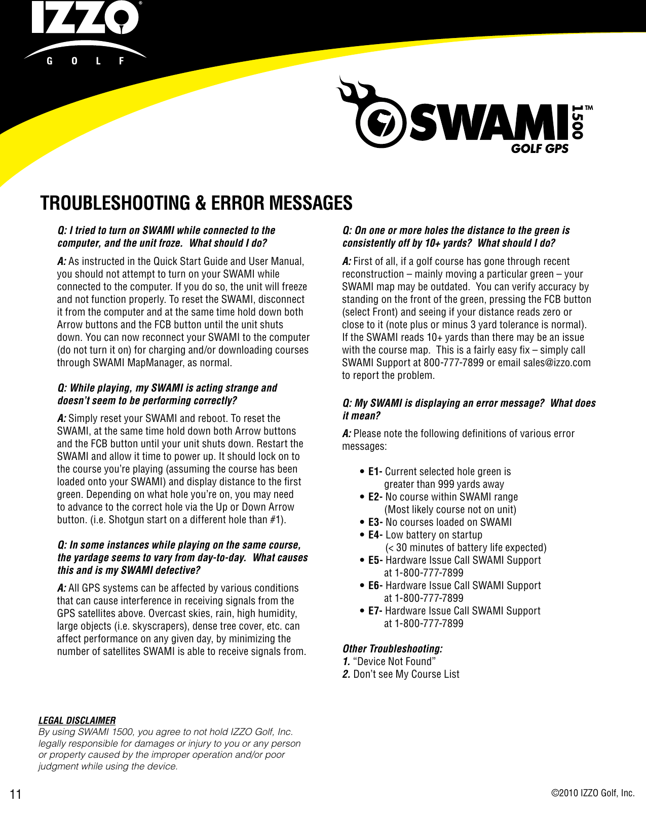 Page 11 of 12 - Swami  1500 - User Manual IM EN