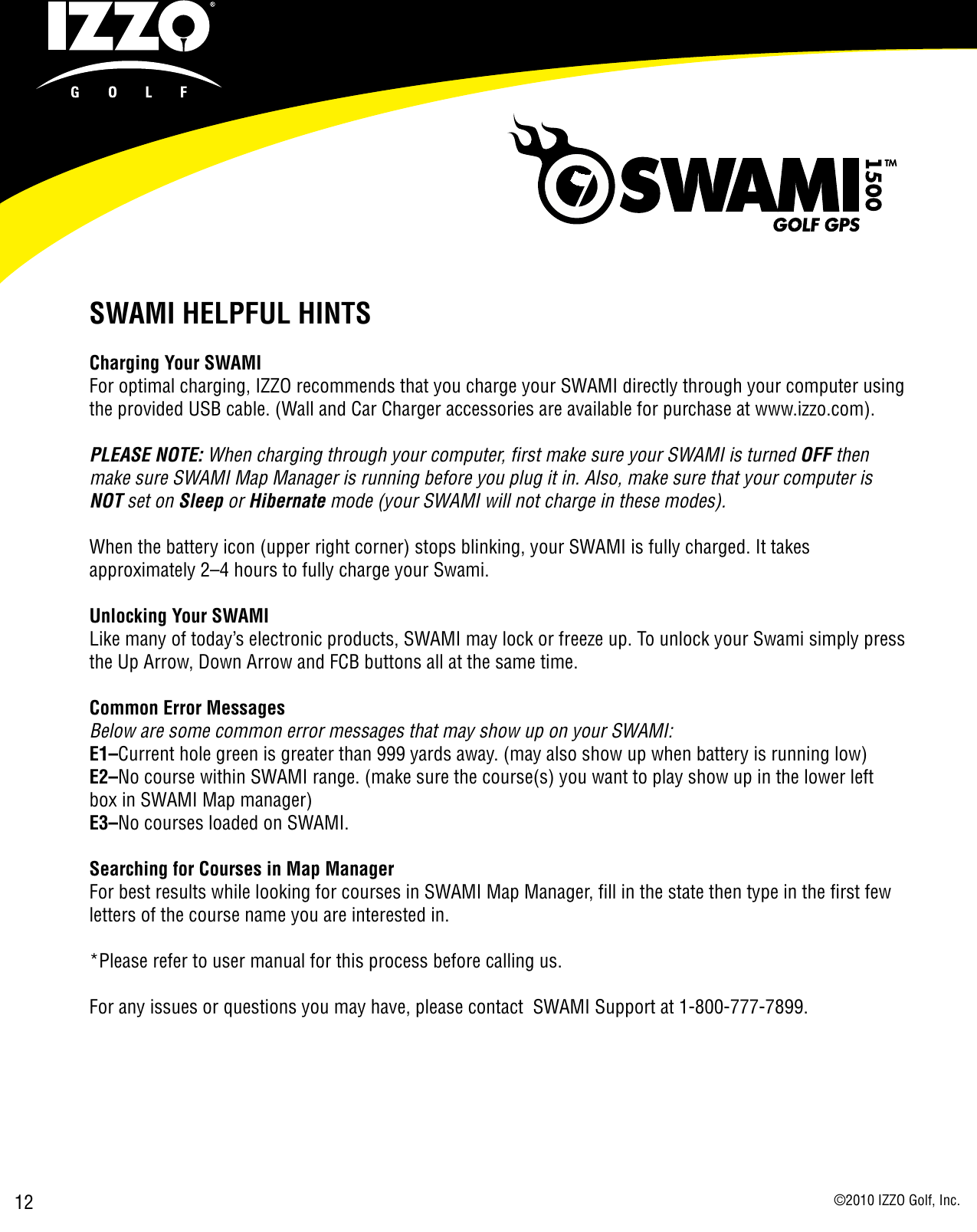 Page 12 of 12 - Swami  1500 - User Manual IM EN