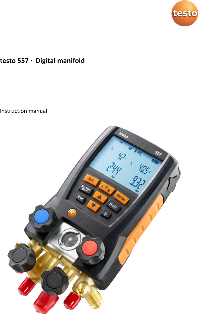  testo 557 ·  Digital manifold   Instruction manual  