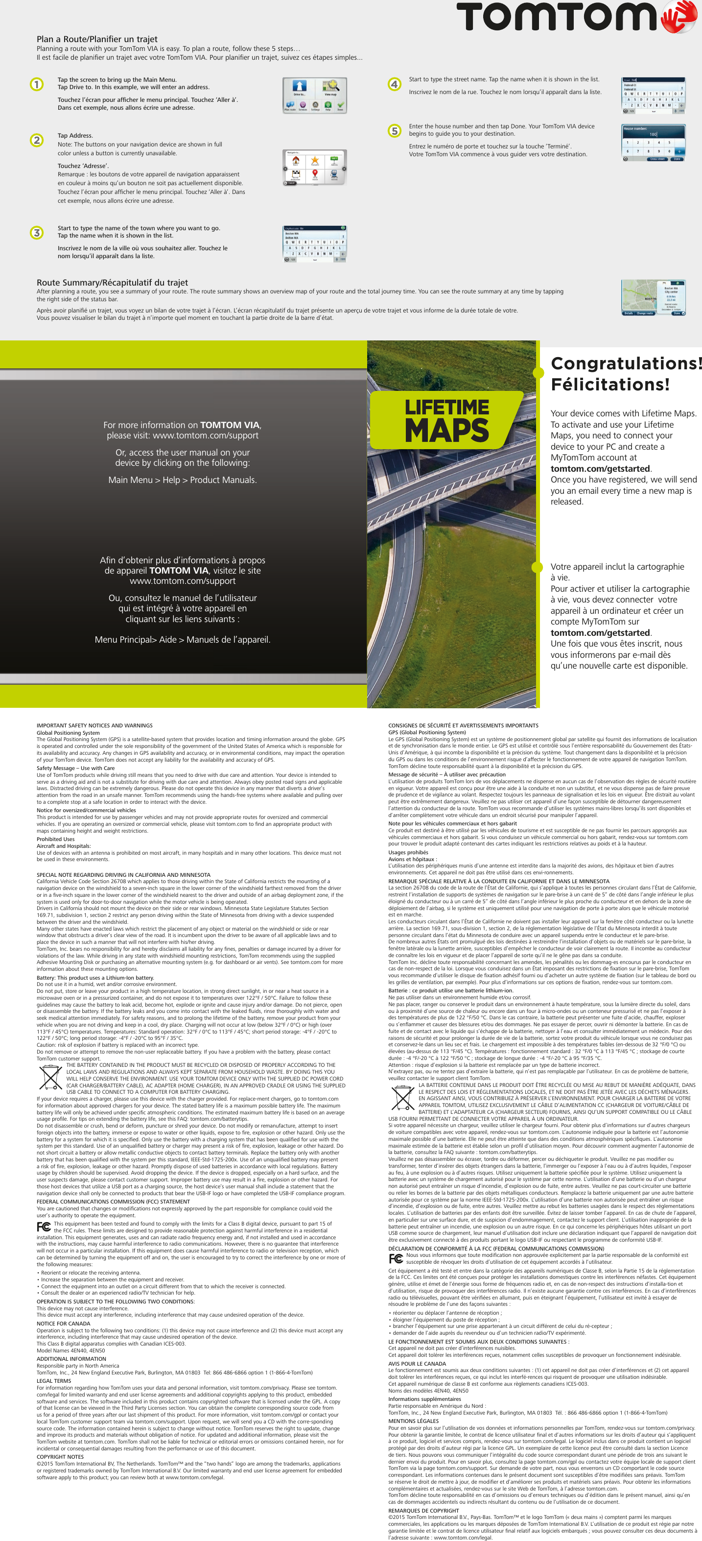 Page 2 of 2 - Tomtom VIA 1500 - Install Poster 1505 IP US