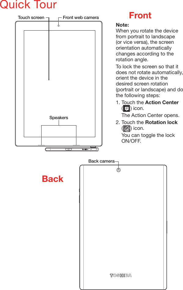 Page 3 of 8 - Toshiba  WT12PE-A - Quick Start Dyna Pad EN QSG