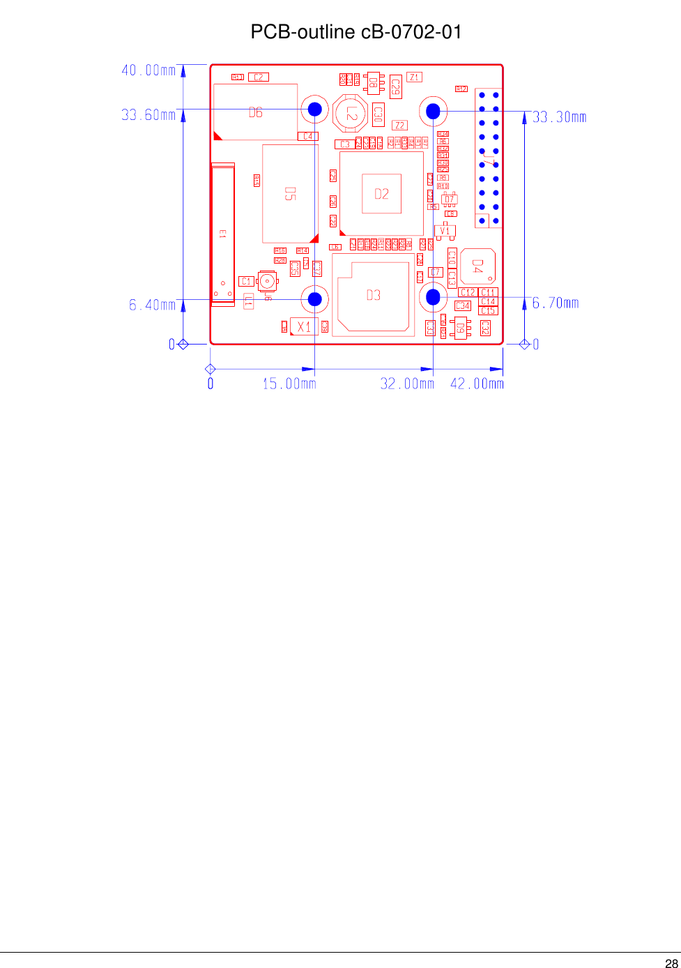   28PCB-outline cB-0702-01      