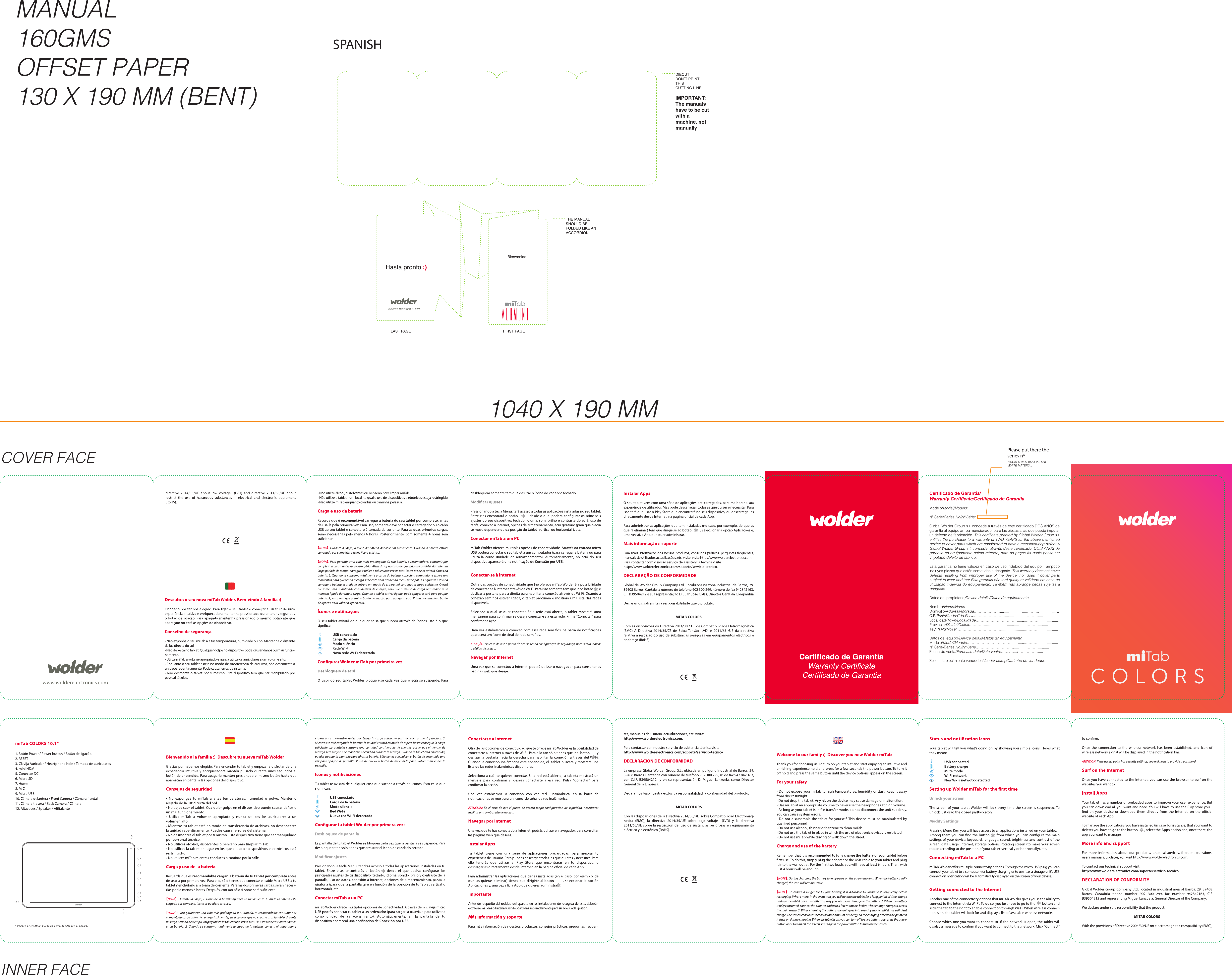 Page 1 of 1 - Wolder Wolder_miTab_MANUAL COLORS 10 Mi Tab - Quick Start Guide Tab-COLORS-10-UG-ES-EN-PT