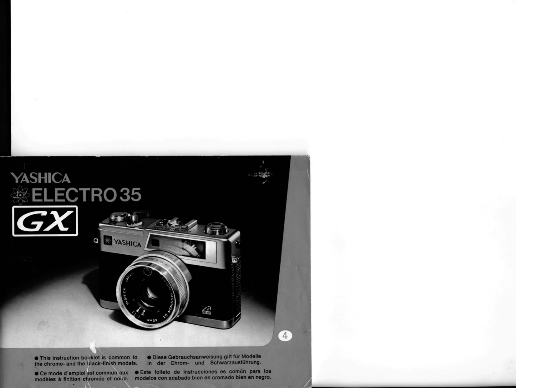 Yashica Copy Utility Electro 35 Gx Operating Guide En