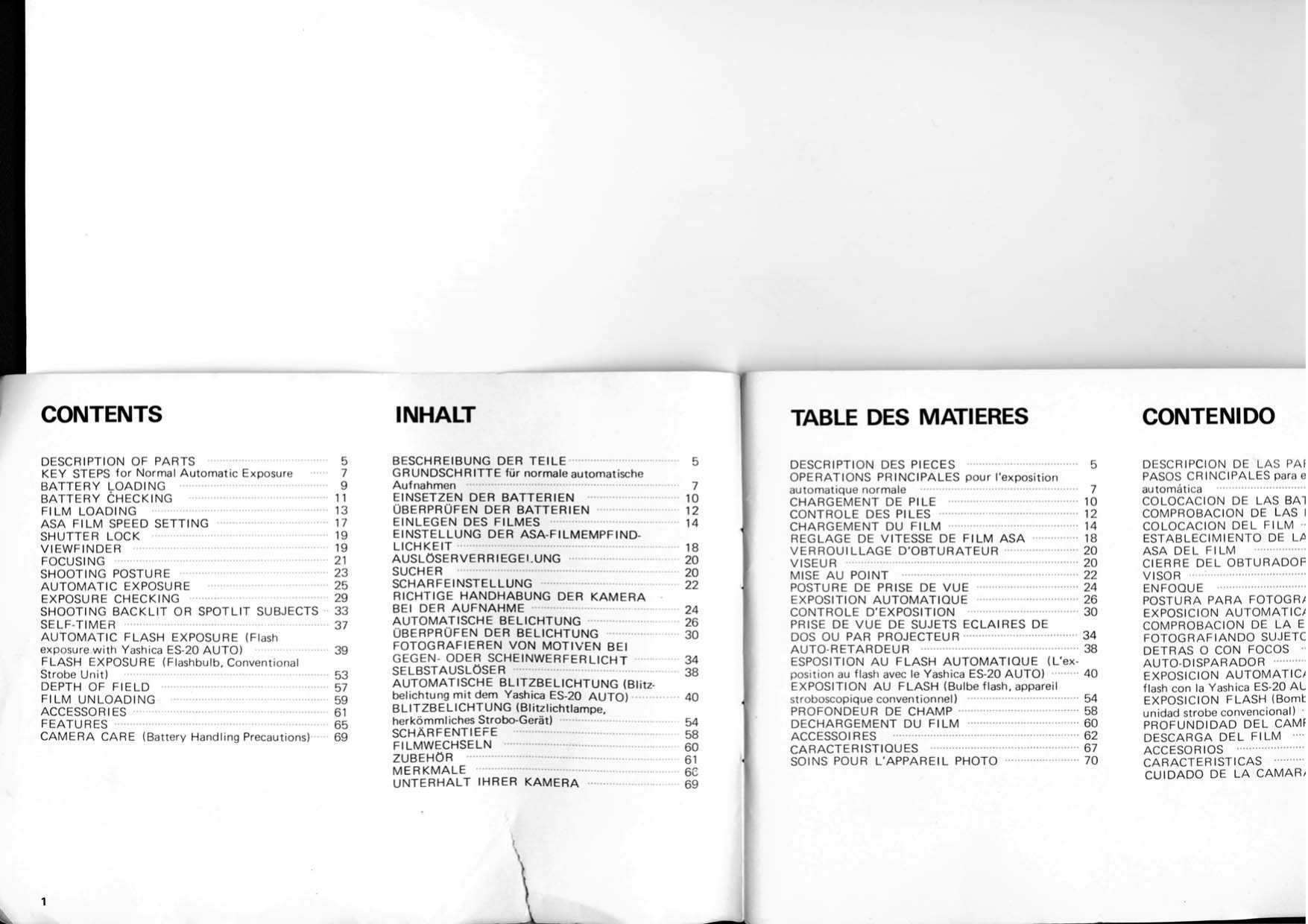 Yashica Copy Utility Electro 35 Gx Operating Guide En